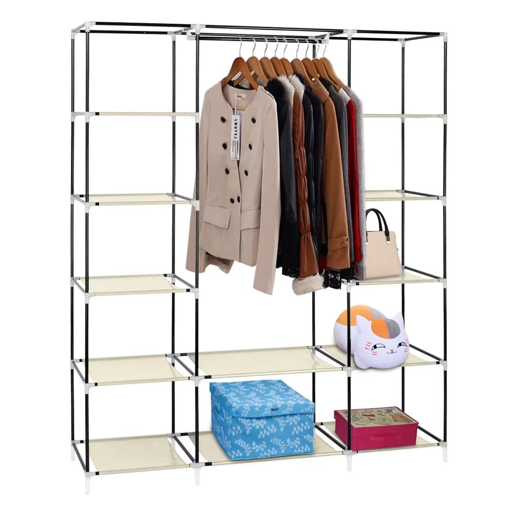 Portable Heavy Duty Clothes Closet Storage Organizer J3864