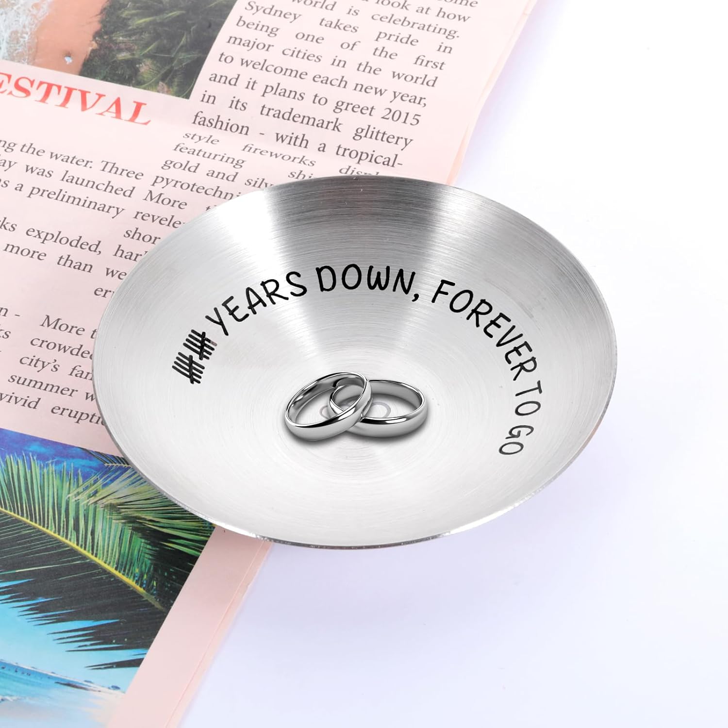 10 Year Anniversary Gift for Wife Husband Ring Holder Decorations Y7958