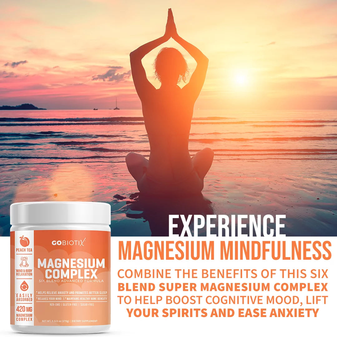 Magnesium Complex Powder Supplement for Sleep, Stress Relief, Muscle Relaxation S894