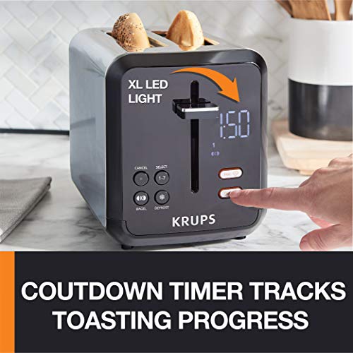 2 Slice Toaster Stainless Steel with Wide Slots, Defrost, Reheat, 7 Browning Levels P496