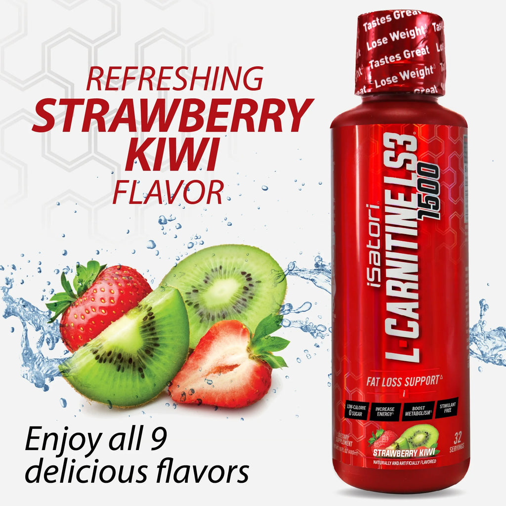 L-Carnitine Concentrated Liquid Metabolic Enhancer, Strawberry Kiwi Z5546