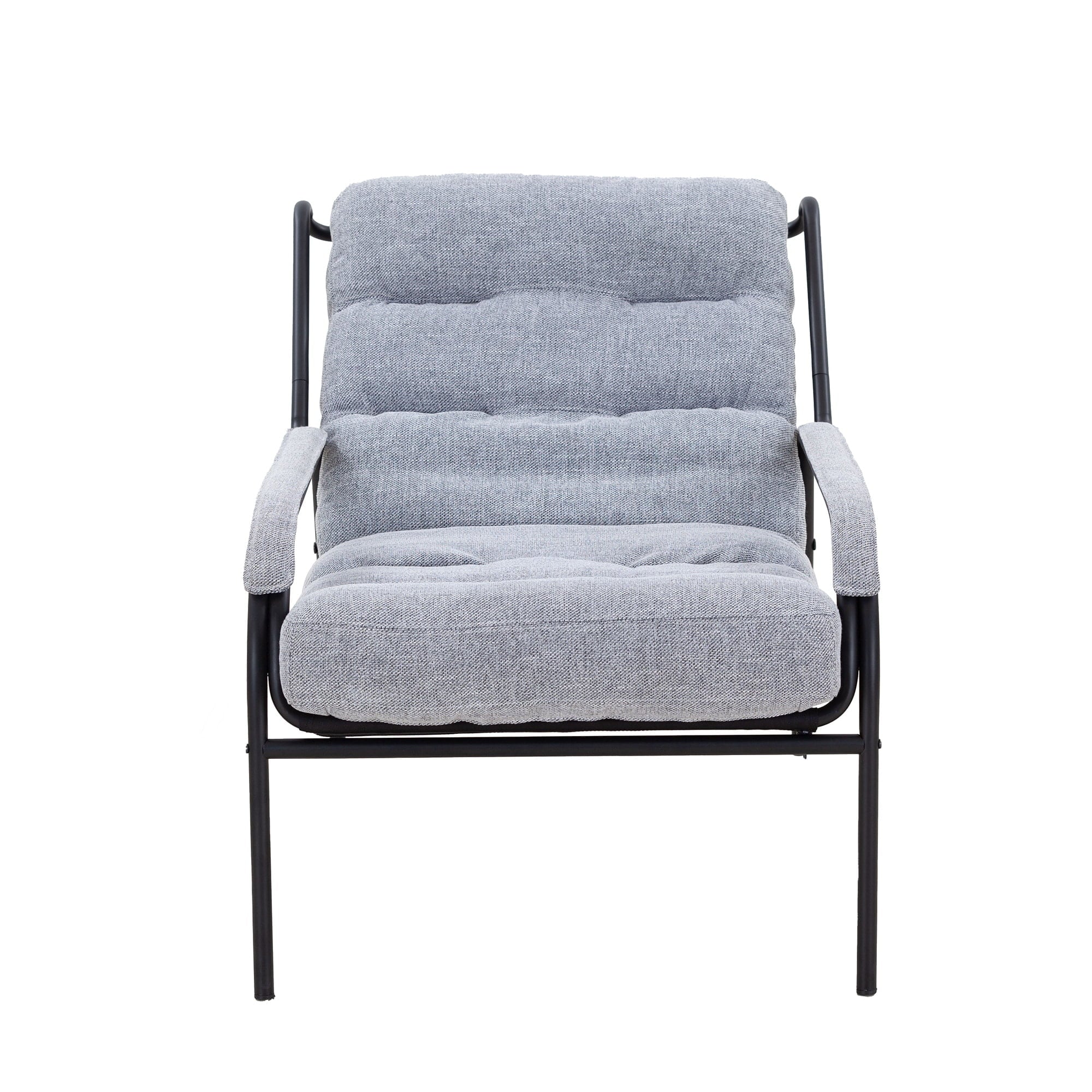 Navy Blue Lounge Recliner Chair with Metal Frame and Removable Cushion C434