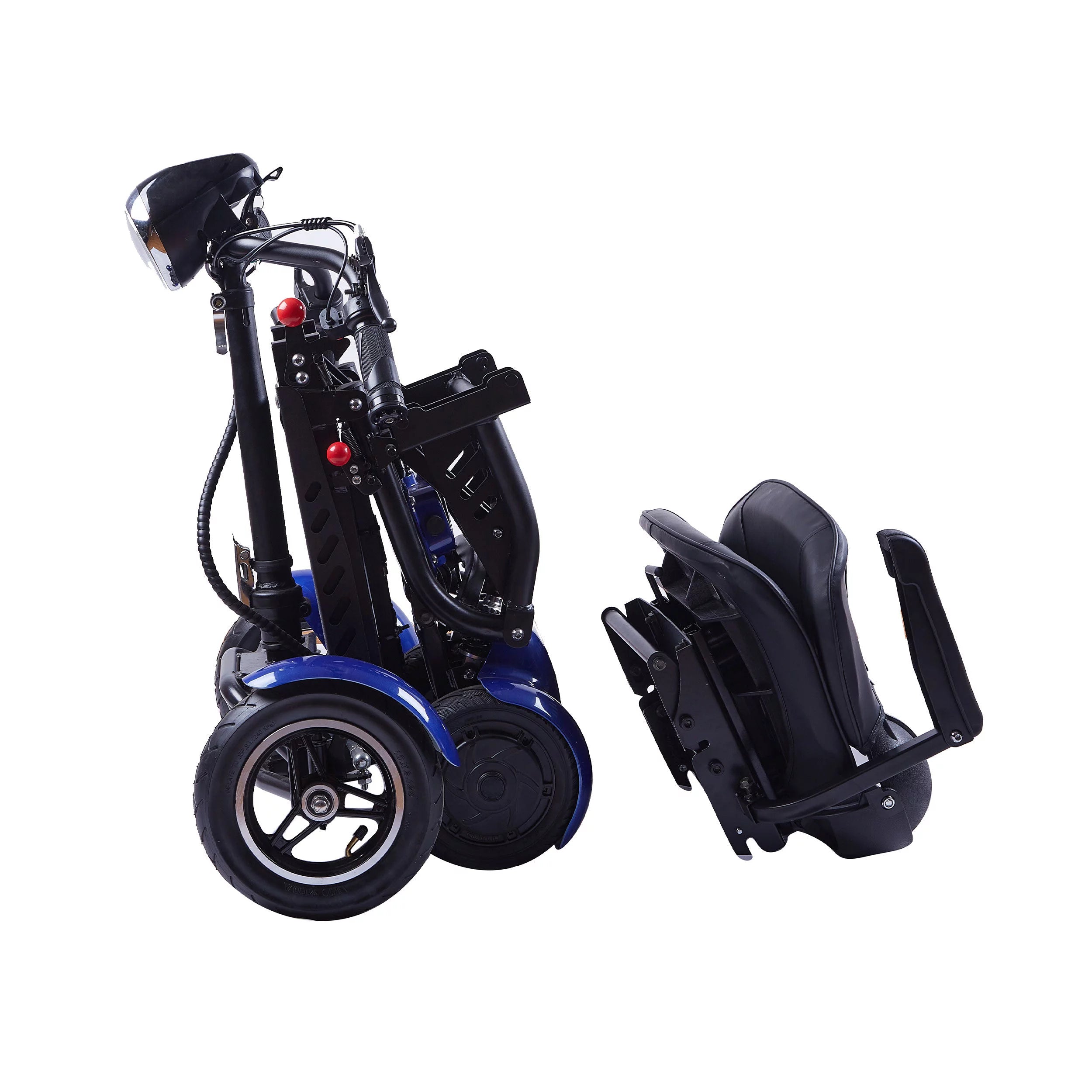 Foldable Mobility Scooter with All Wheel Drive - Blue Q489