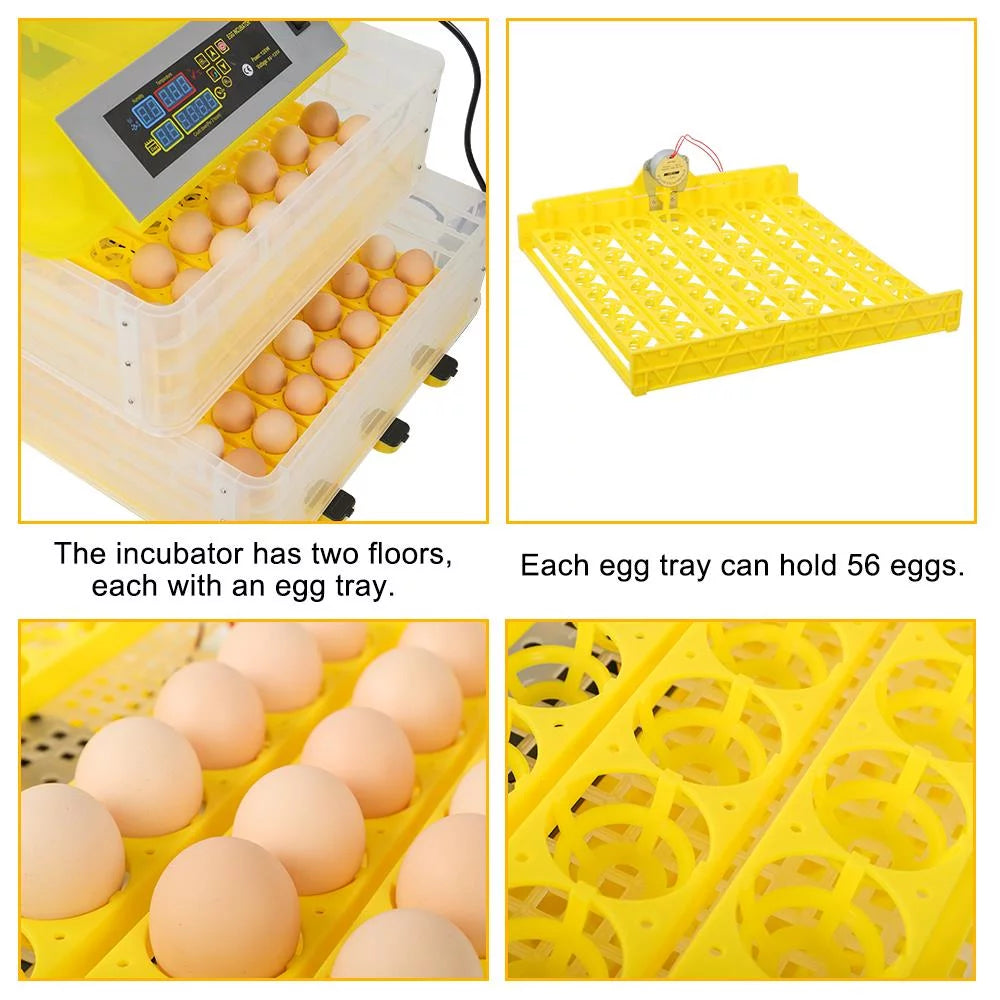 112 Egg Automatic Incubator Digital Poultry Hatcher V415334