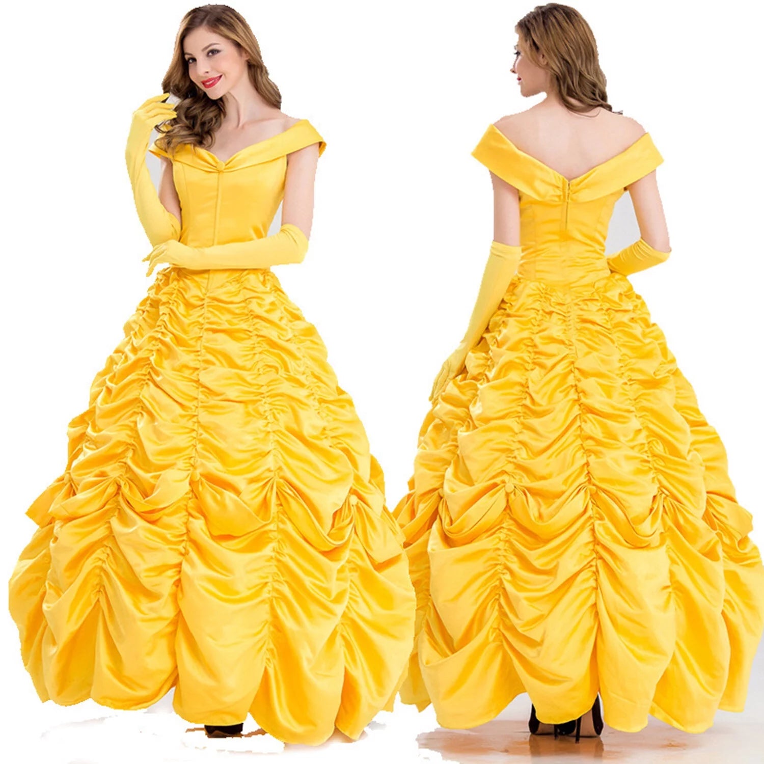 Women's Belle Costume Dress for Halloween Cosplay K415