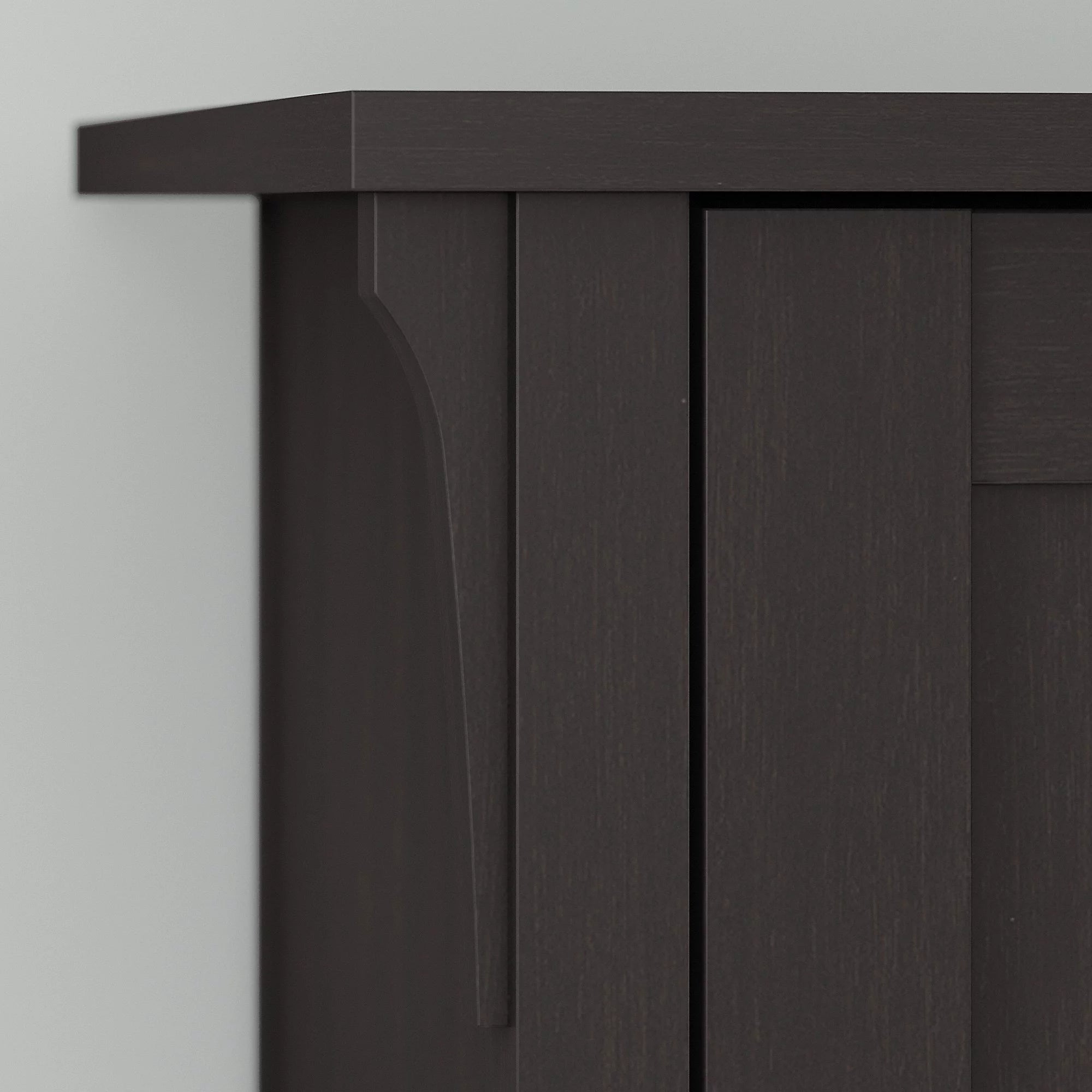 Tall 5 Shelf Bookcase, Set of 2, Vintage Black Y50012