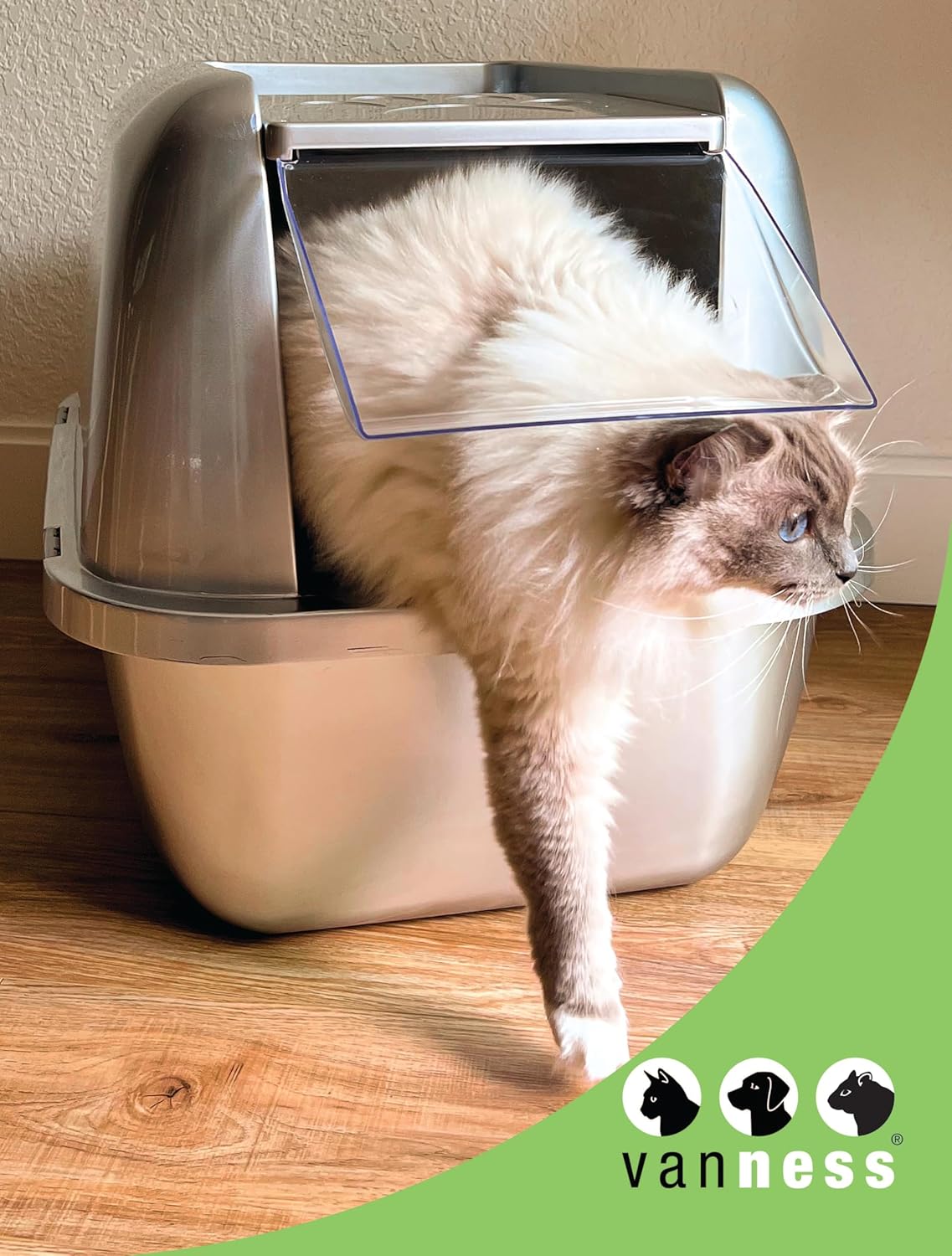 Covered Cat Litter Box with Flip Top Odor Door Lid D924