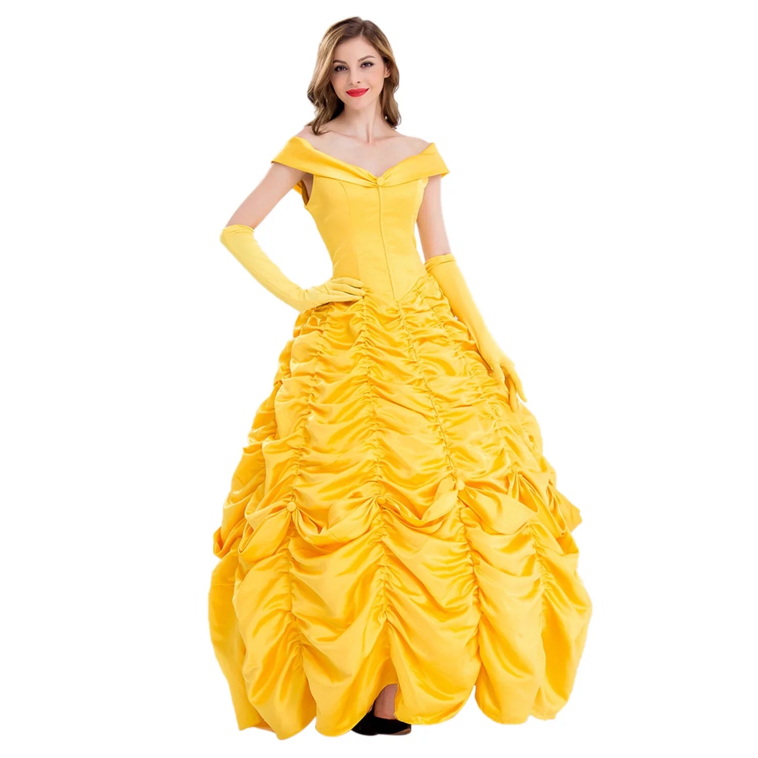 Women's Belle Costume Dress for Halloween Cosplay K415