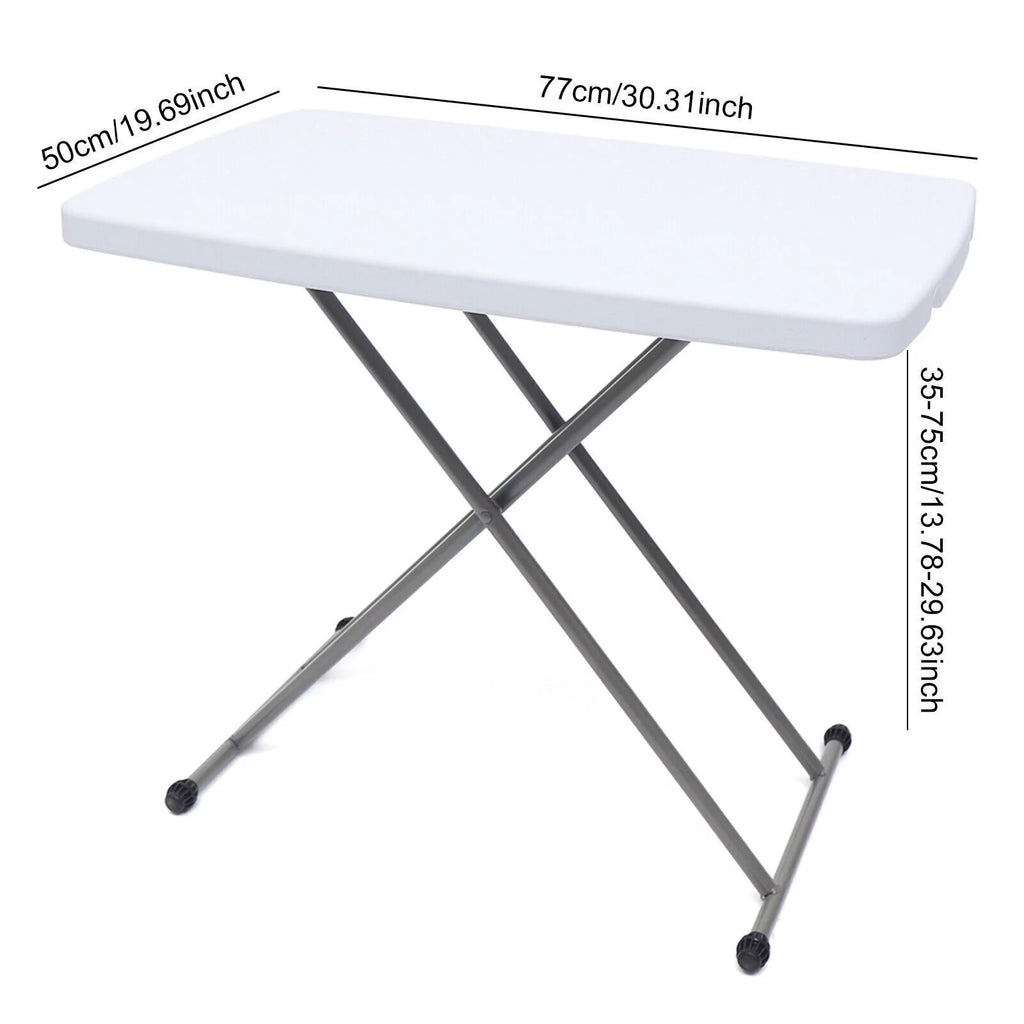 Folding Snack Table with Laptop Stand, Height Adjustable for Home F4821