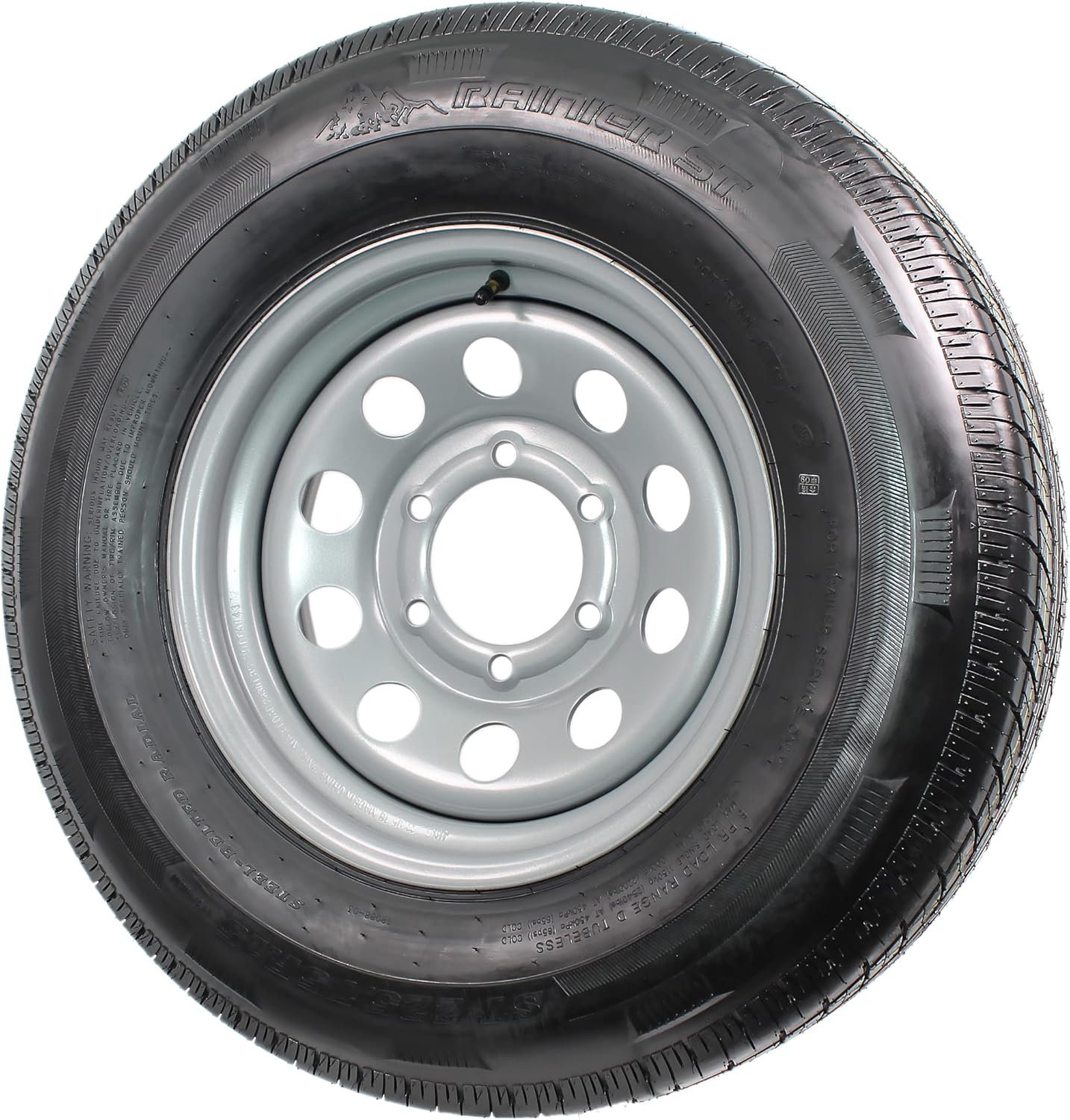 2-Pack Radial Trailer Tire on Rim ST225/75R15 15 LRD 6 Lug Silver Modular Wheel H53276