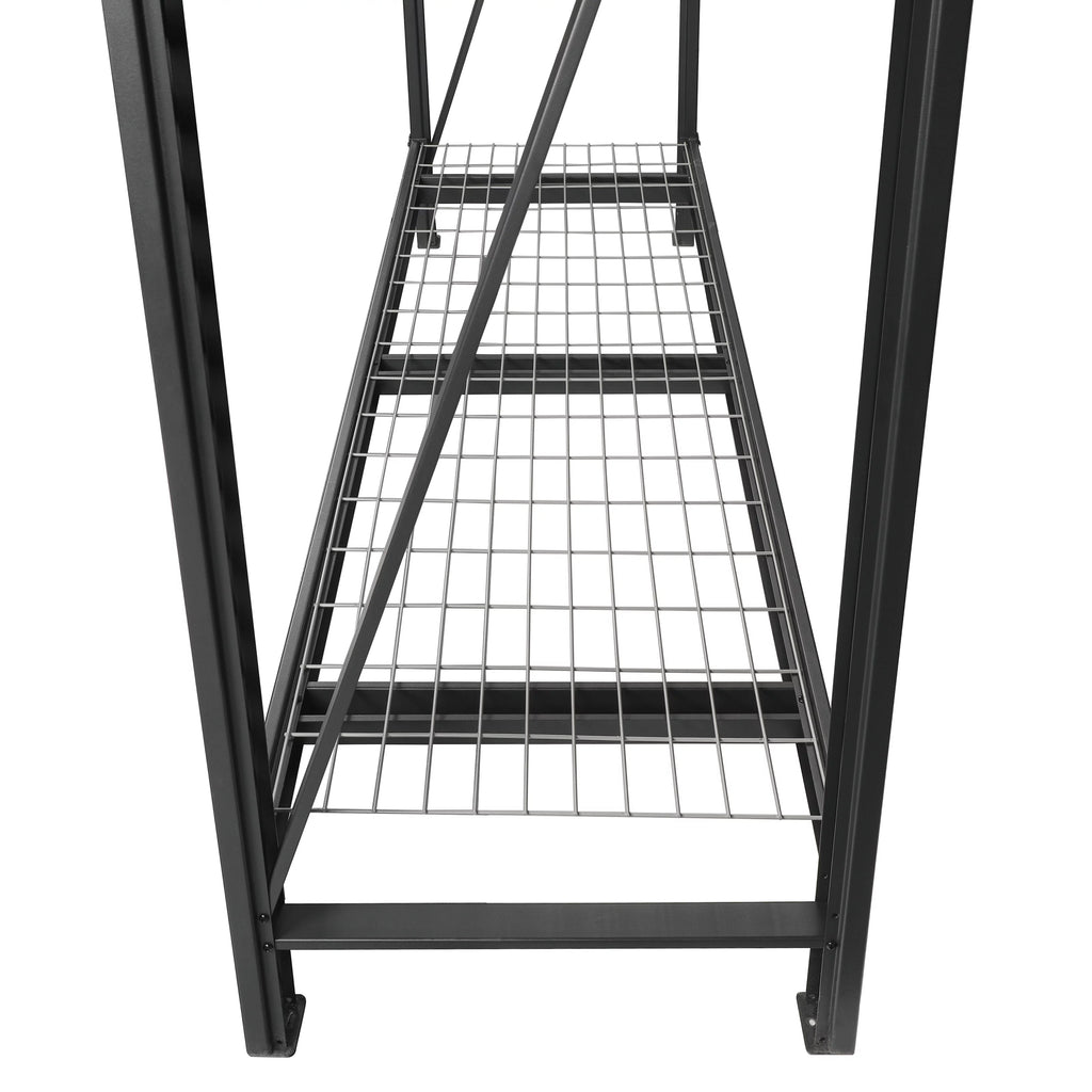Steel 3-Tier Storage Shelf Unit, 72H x 77W x 24D, Black W154452