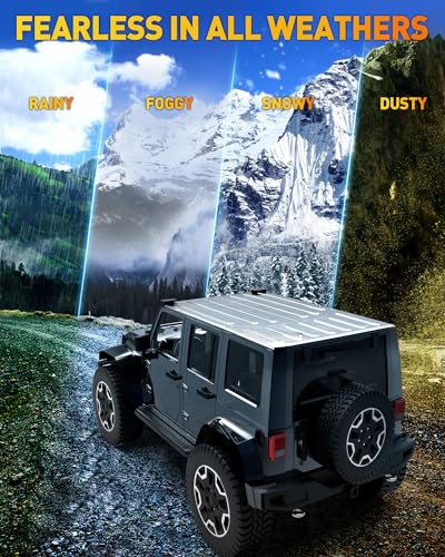 4 inch LED Pod Lights, 240W 24000LM, Spot Flood Combo for Truck Boat ATV UTV Jeep, 4 Pcs A819
