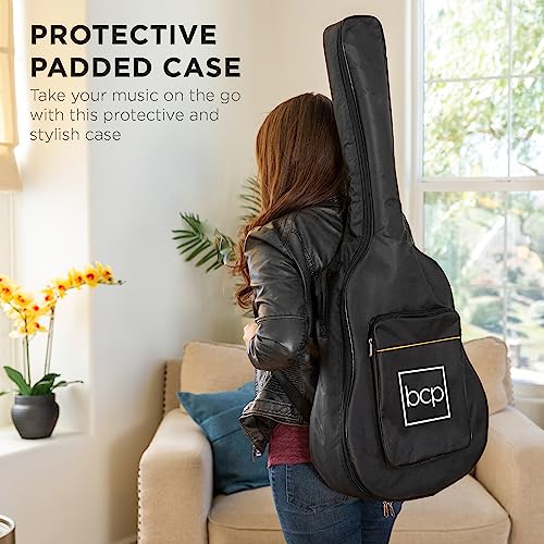 41in Full Size Beginner Acoustic Guitar Starter Set with Case R7041
