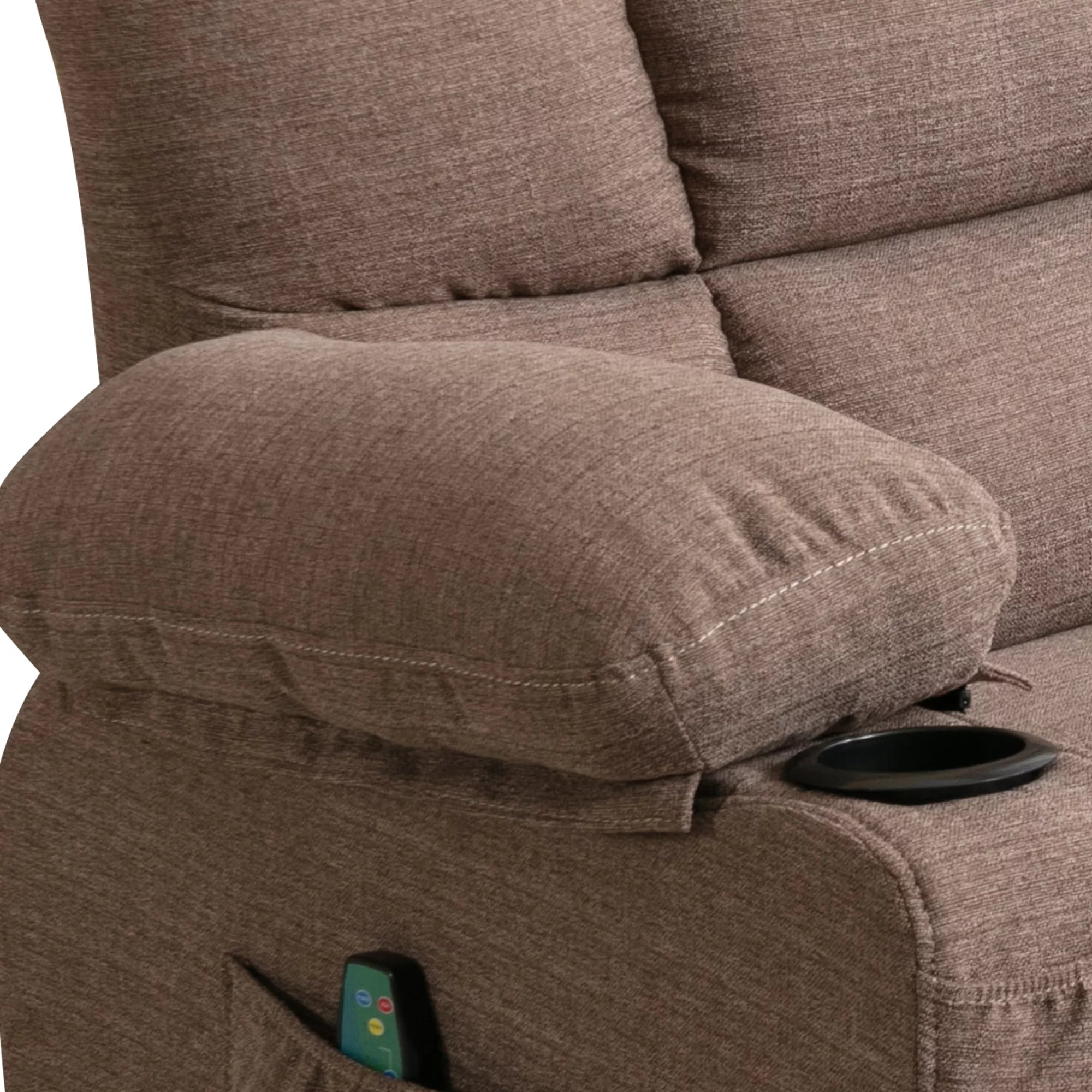 Manual Rocking Recliner Chair with Cup Holders and USB Ports Y84148