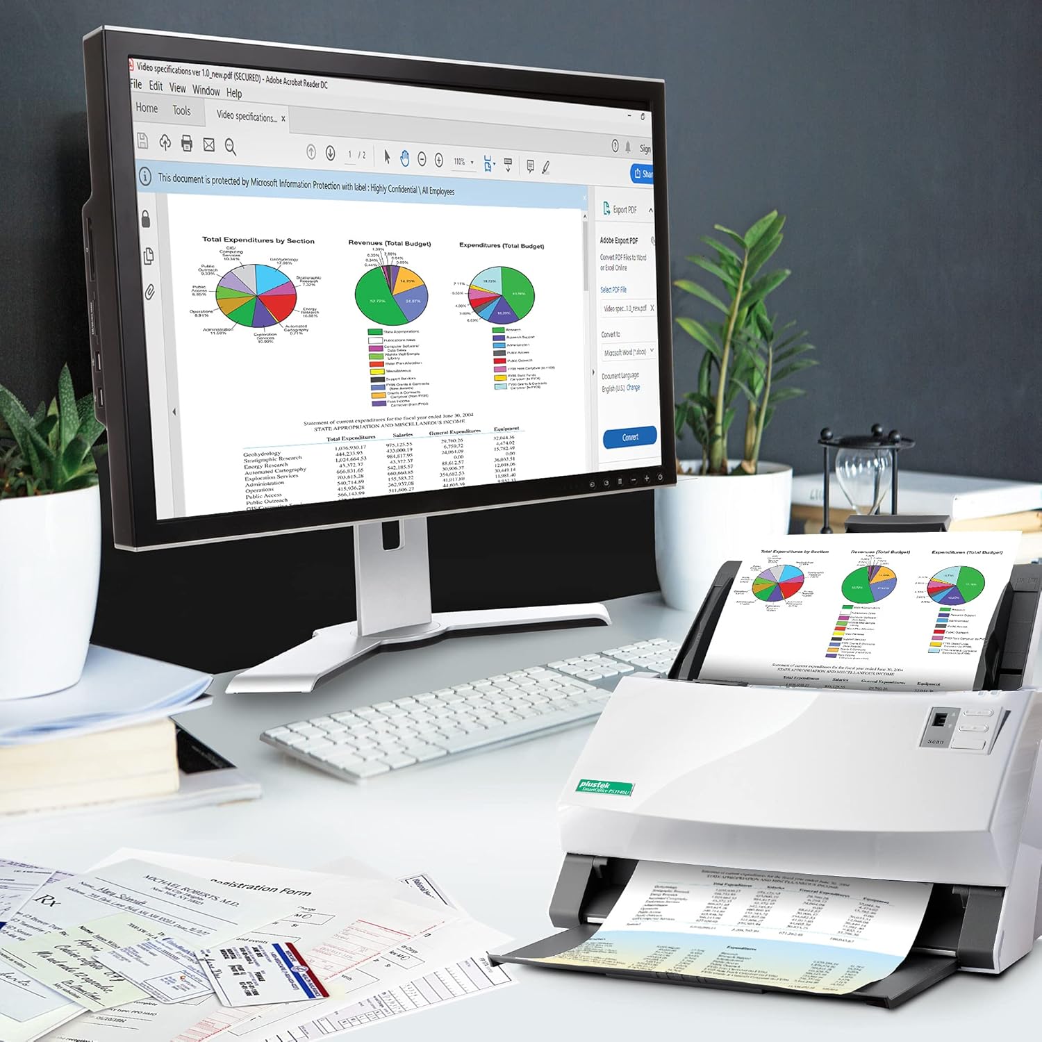Duplex Document Scanner for PC and Mac T456