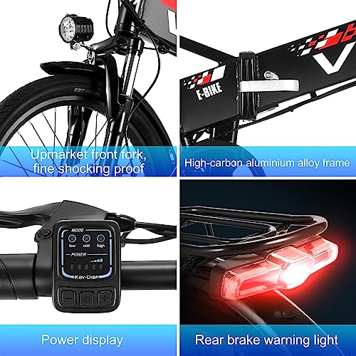 Folding Electric Bike 500W 20" with Removable Battery S7008