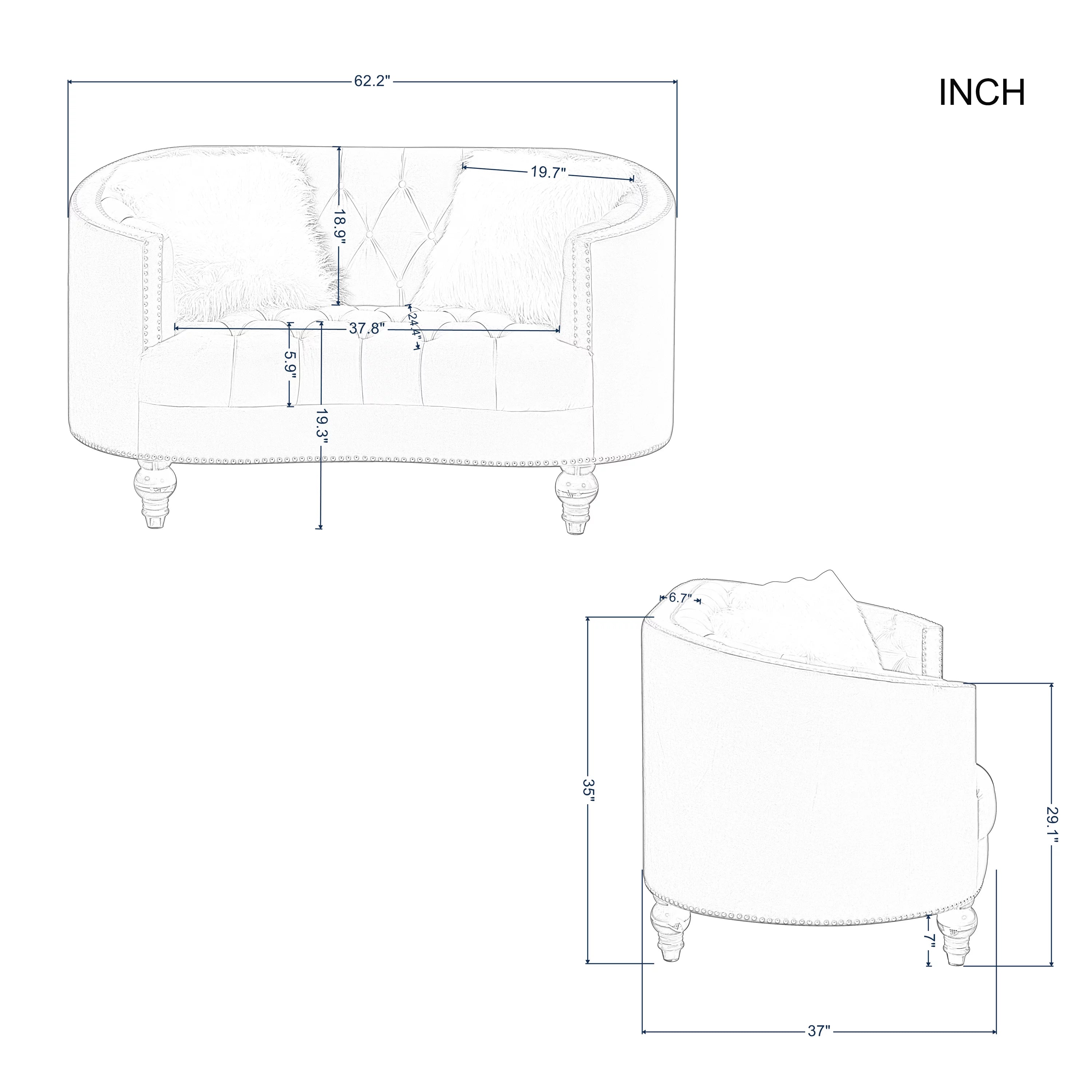 2 Piece Living Room Set C7448