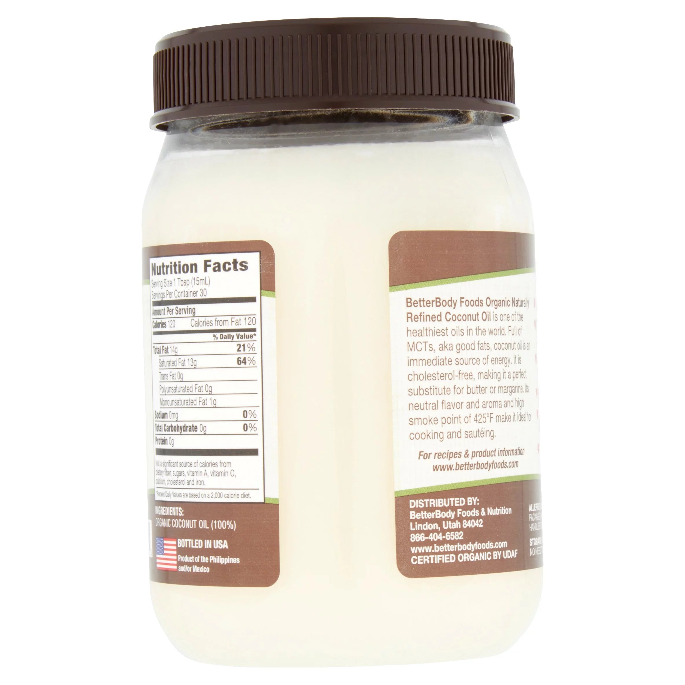 Organic Naturally Refined Coconut Oil, 15.5 fl oz, 6 pack Z410