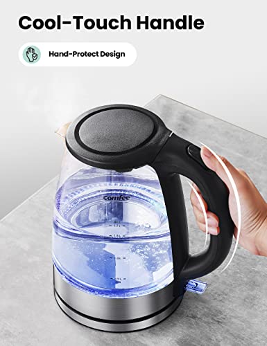 Stainless Steel Electric Kettle with Temperature Control, 1.7L I21874