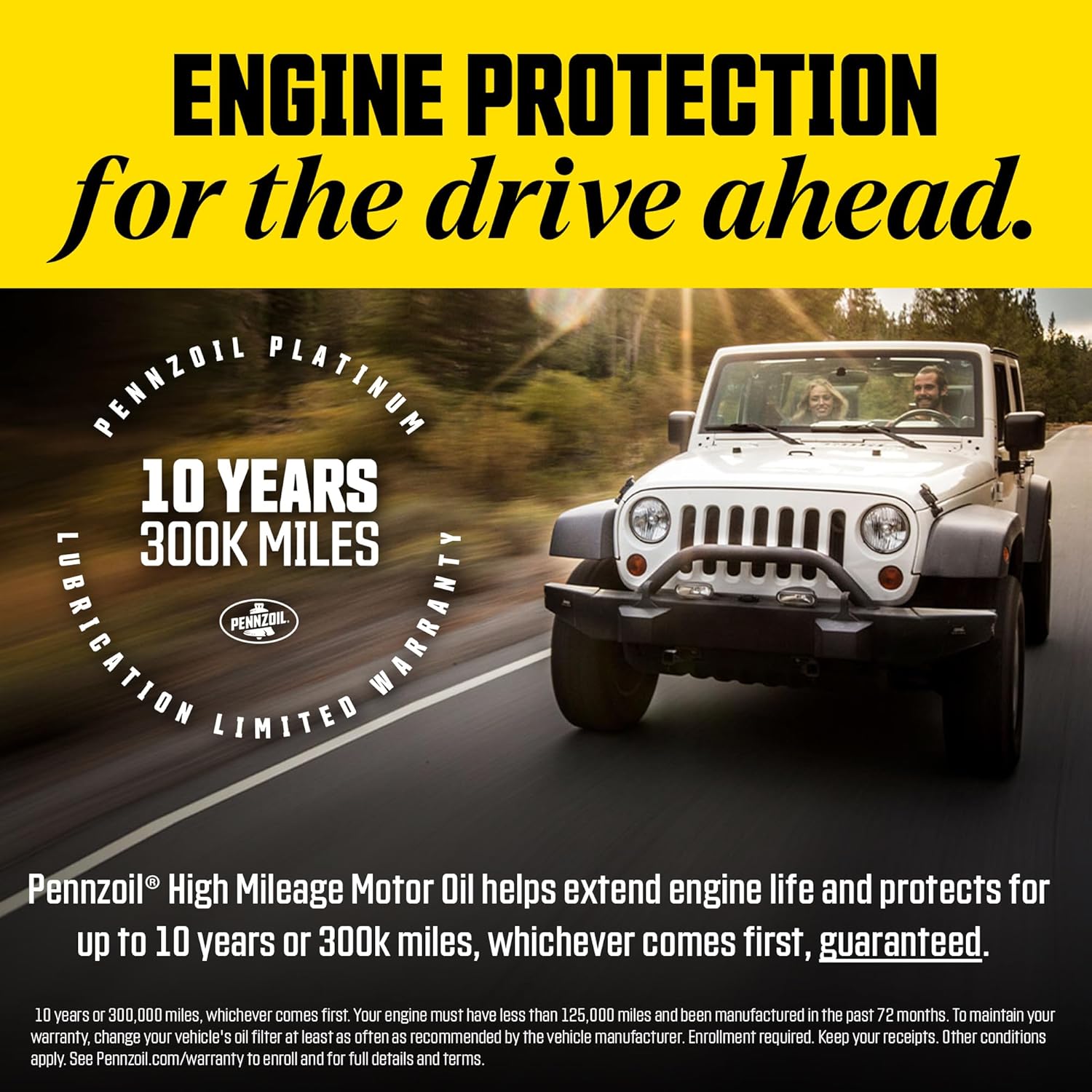 High Mileage Synthetic Blend 5W-30 Motor Oil for Vehicles Over 75K Miles (1-Quart, Pack of 2) J171548