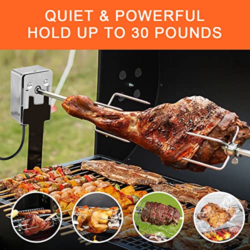 Electric Rotisserie Spit Motor for Grill, 110V, Holds Up to 30 lbs J666902