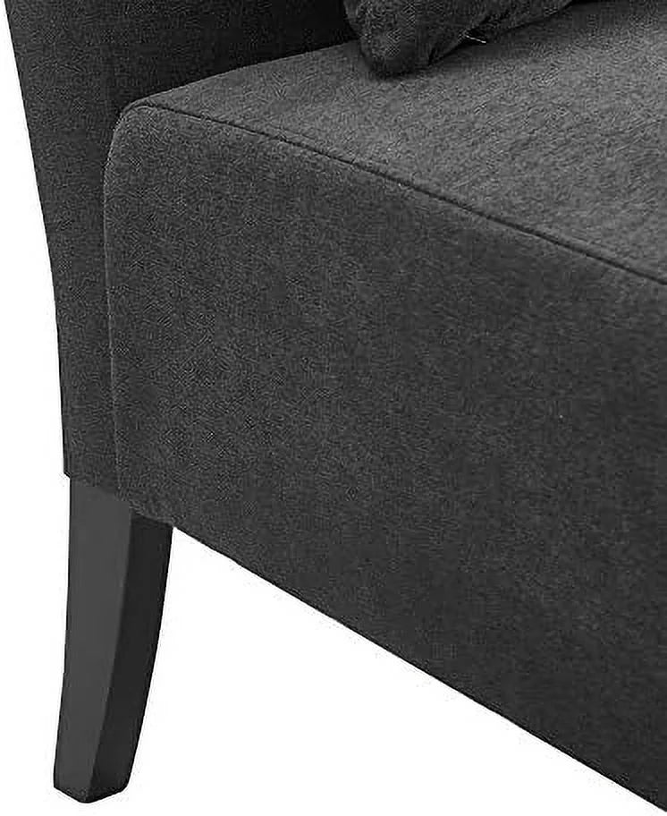 Accent Chair with Cushioned Seat and Back, Light Gray Q229