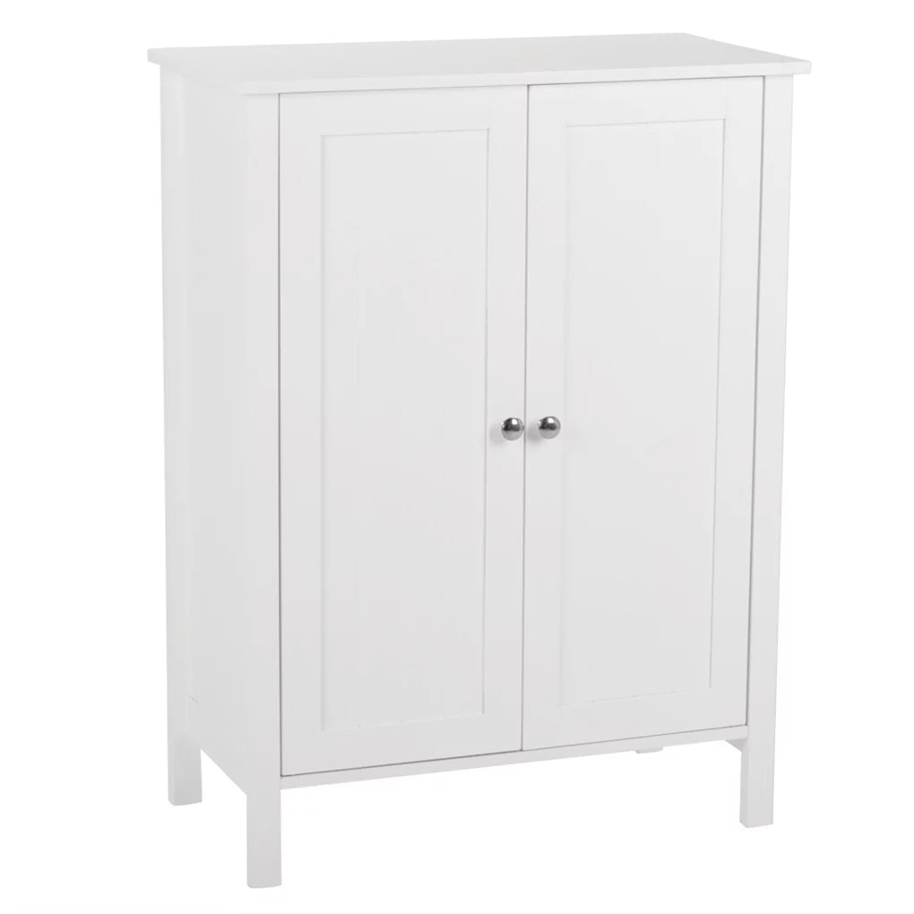 Wooden Bathroom Cabinet with Double Doors and Shelves K3403