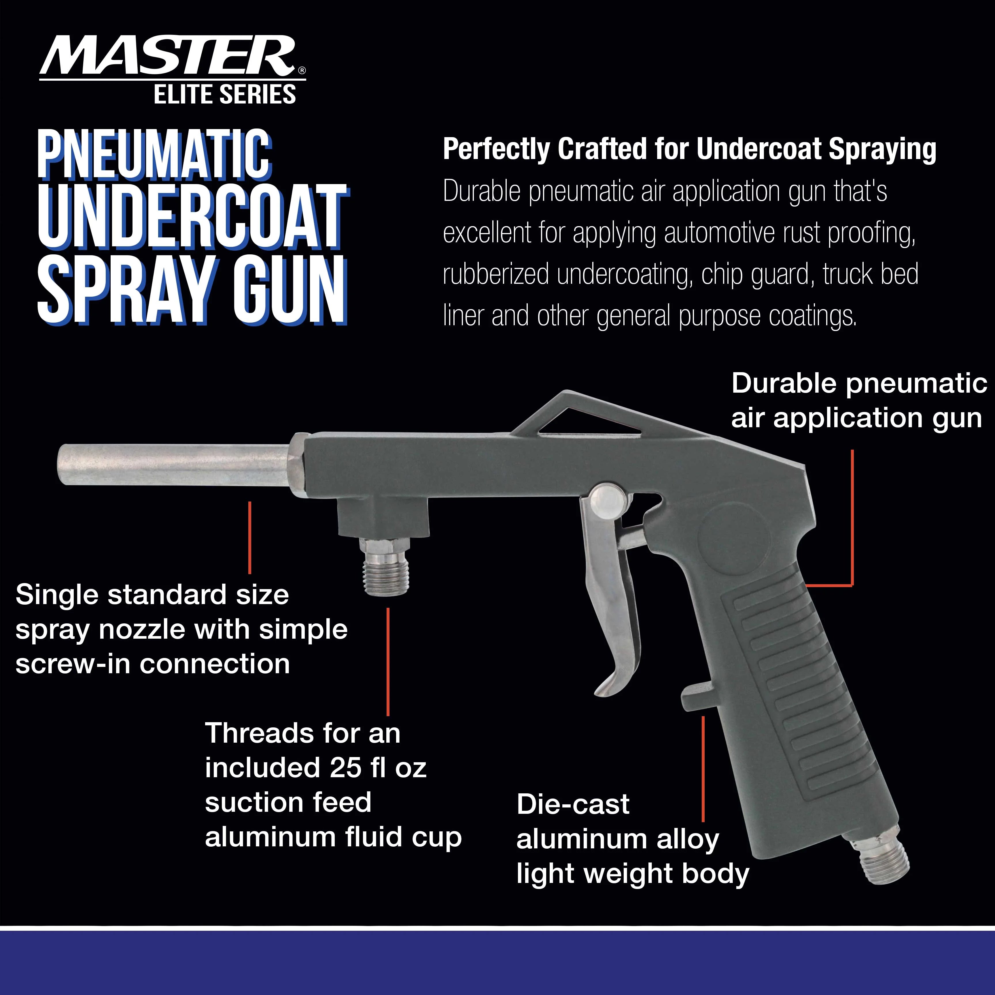 Undercoating Spray Gun with Regulator and Suction Feed Cup L3865