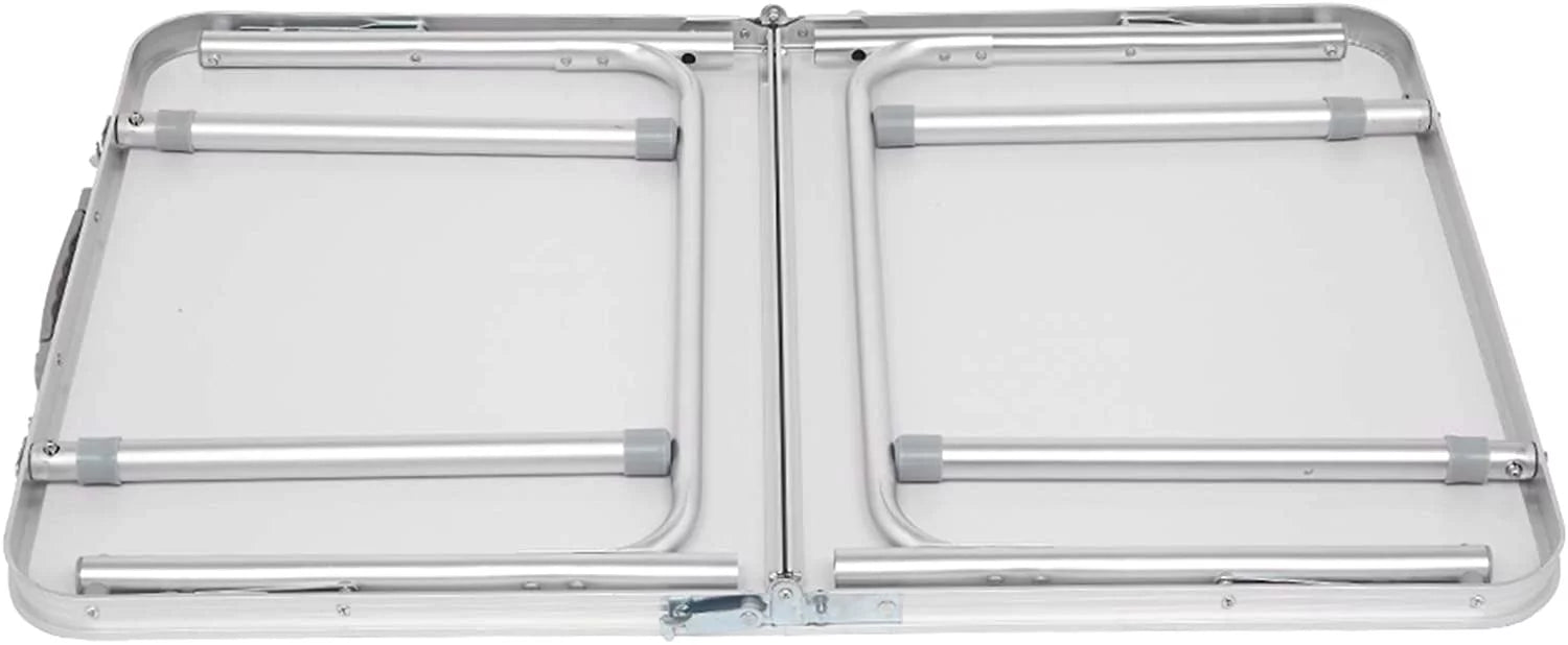 Aluminum Folding Camping Table, Height Adjustable Portable Outdoor Card Table Q337187