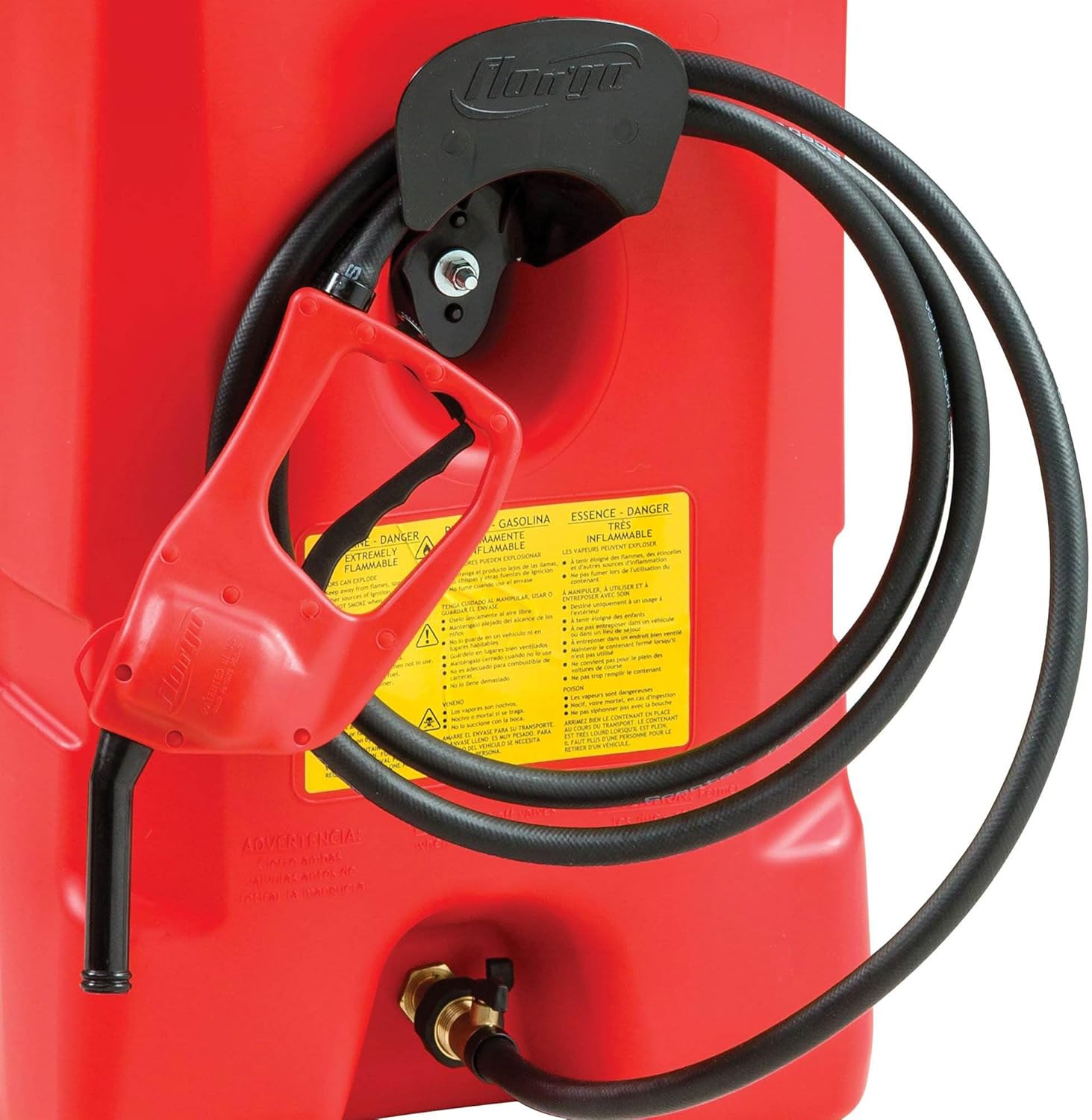 14 Gallon Portable Gas Fuel Tank Container with Siphon Pump and 10 ft Hose, 2 Pack J7112