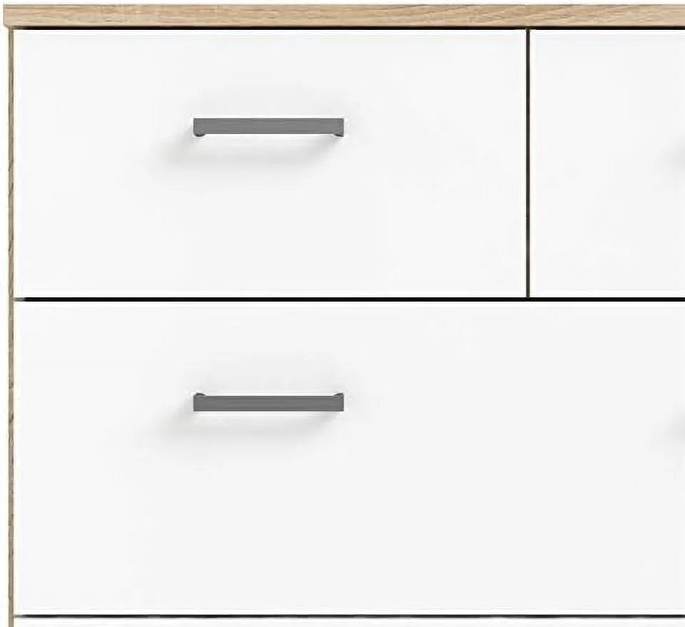 White Oak Double Dresser 8 Drawers Z870600
