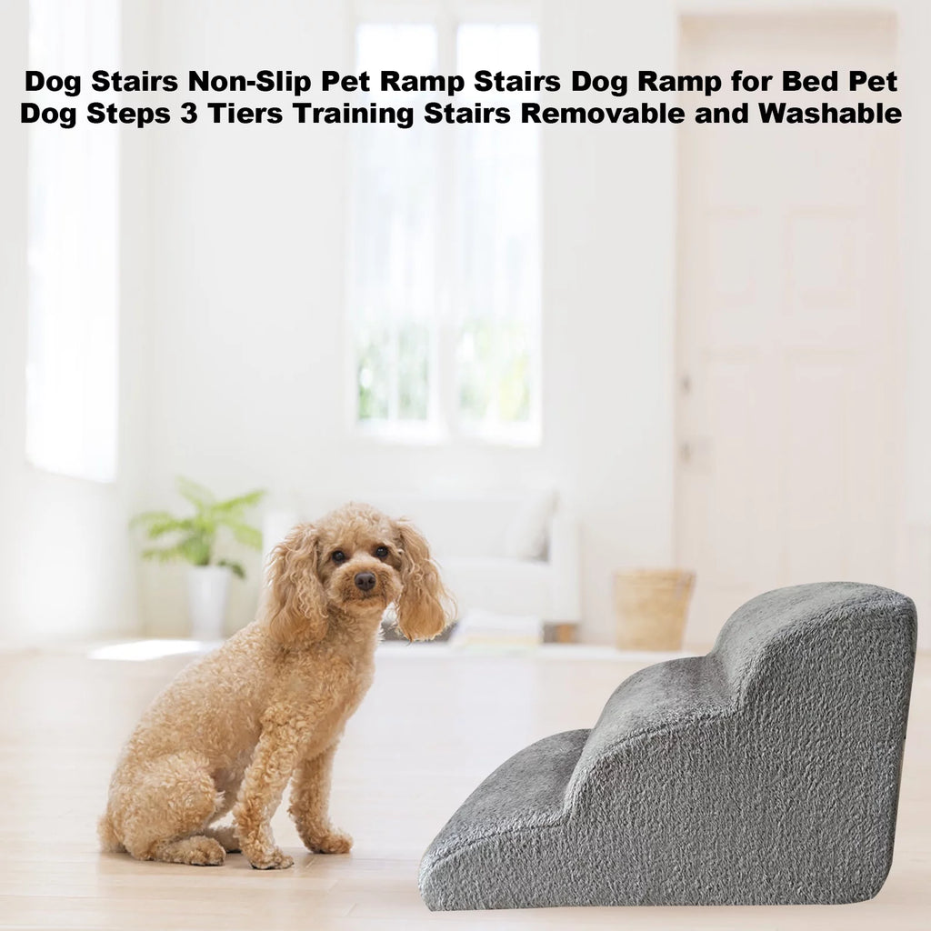Removable Non-slip Pet Stairs with Washable Cover Y422