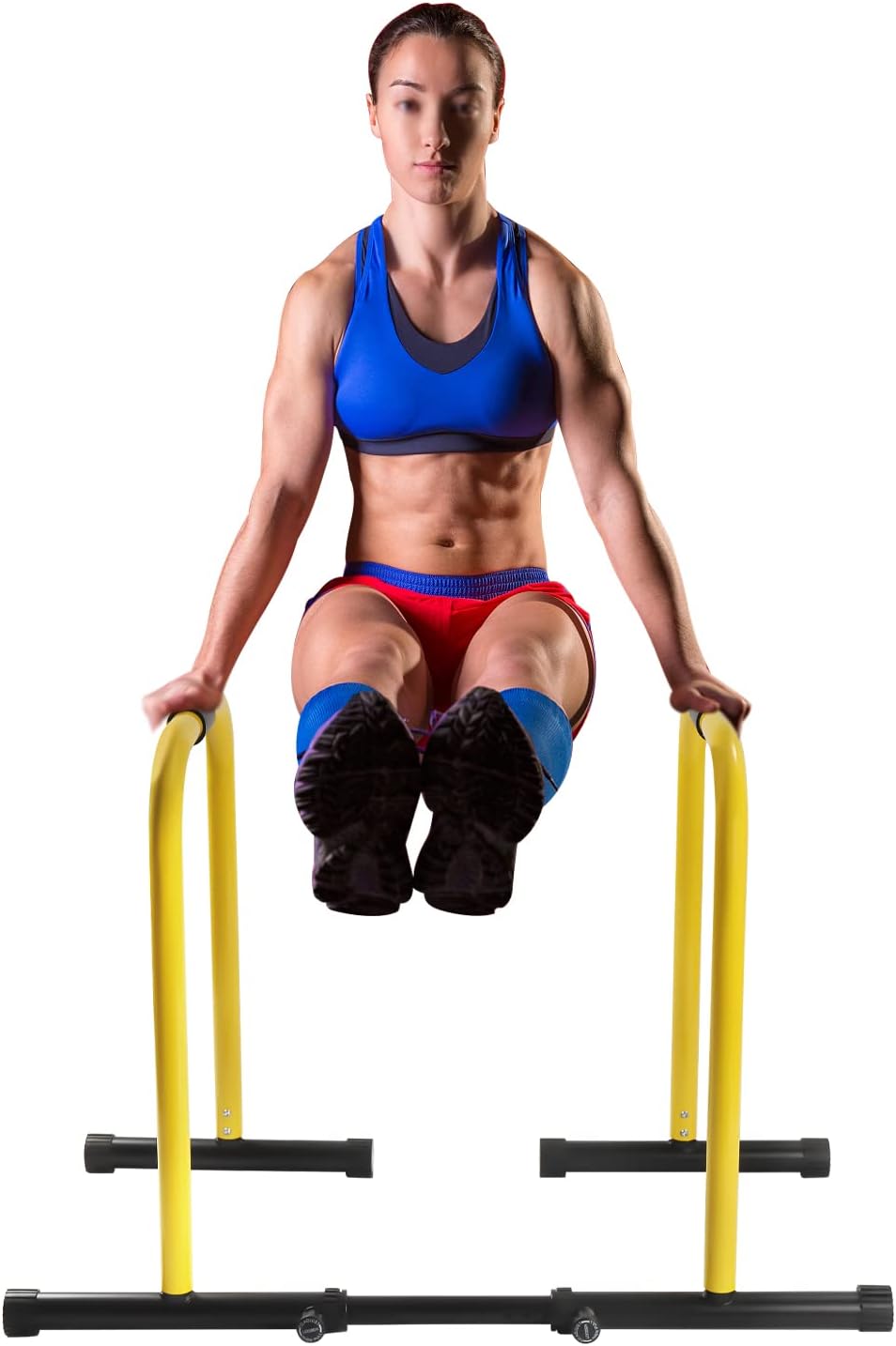 Dip Bars, Dip Station, Parallel Bars, Adjustable Height&Length Dip Bars Fitness for Home, Home Gym Fitness Workout Dip Bar Station,Tricep Dips, Pull-Ups, Push-Ups, (400 Lbs) Loading Capacity