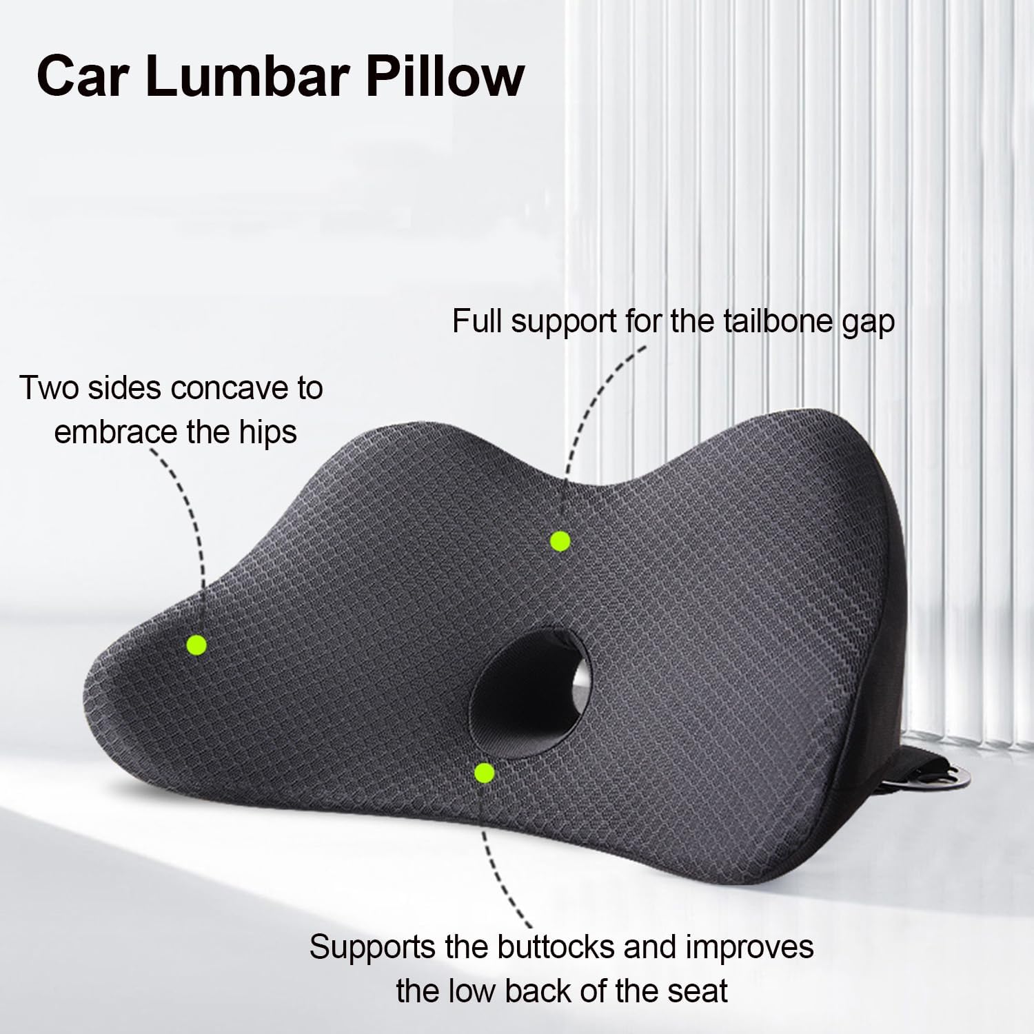 Memory Foam Car Seat Cushion for Back Pain Relief N644763