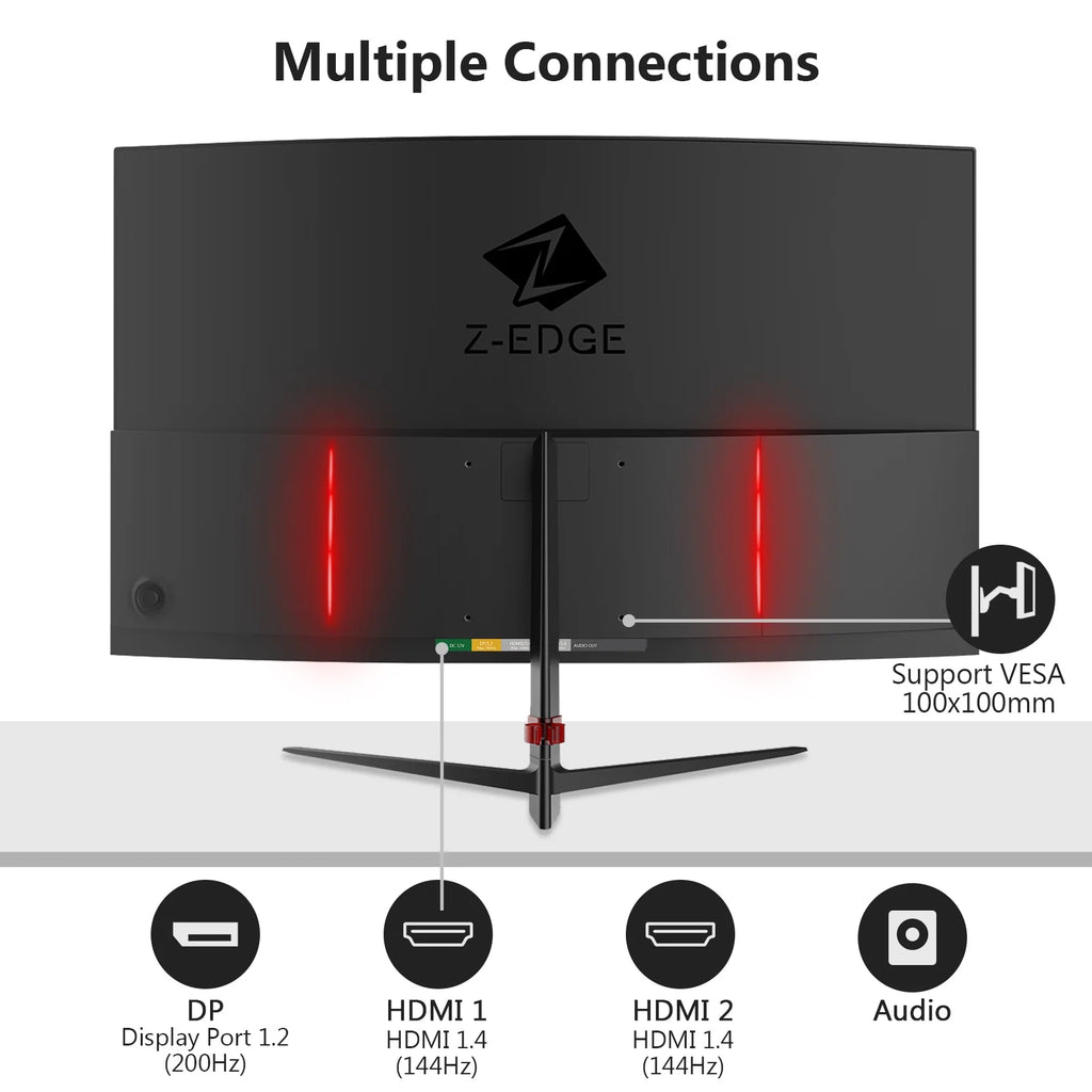 27-Inch LED Curved Gaming Monitor 200Hz 1ms Full HD U86923