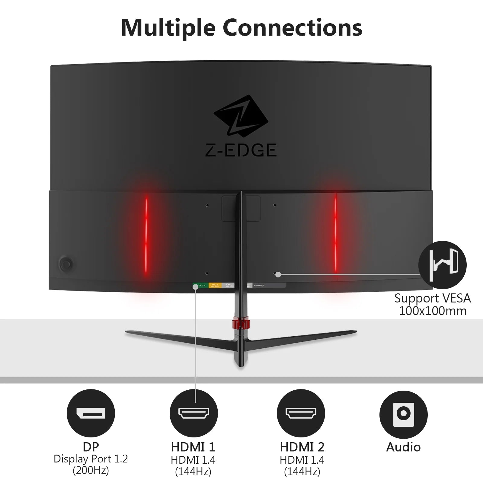 27-Inch LED Curved Gaming Monitor 200Hz 1ms Full HD U86923