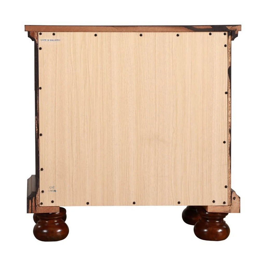 Contemporary Engineered Wood 2 Drawer Nightstand in Cherry E155154