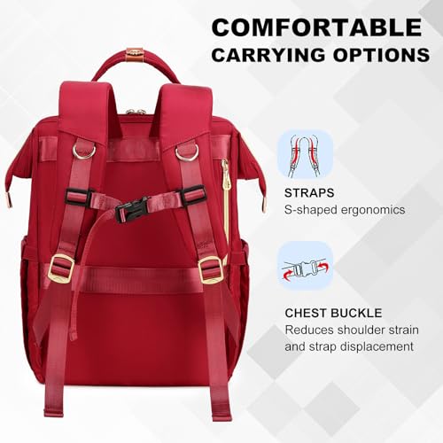 Lunch Backpack for Women with 15.6 Inch Laptop Compartment, Grey V8015