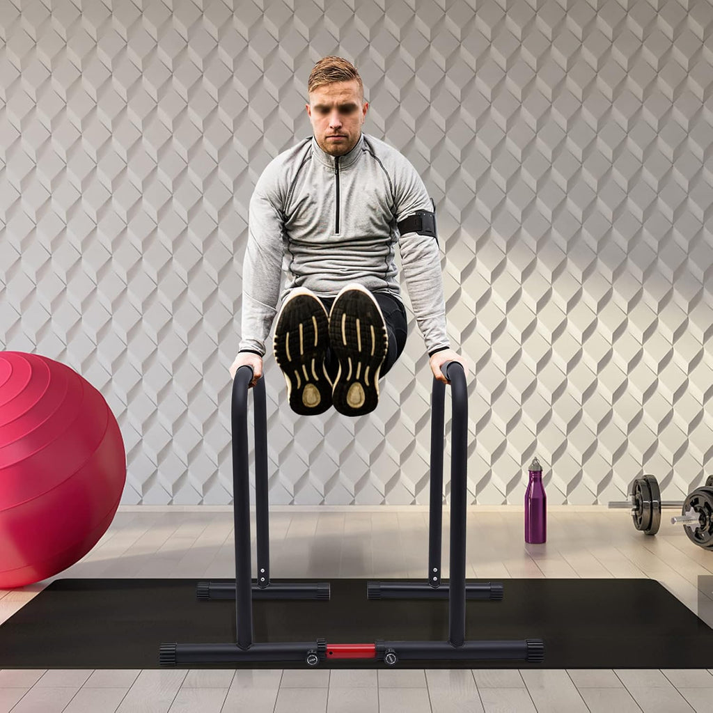 Dip Stand Adjustable Parallel Bars for Tricep Dips and Pull-Ups Z889170