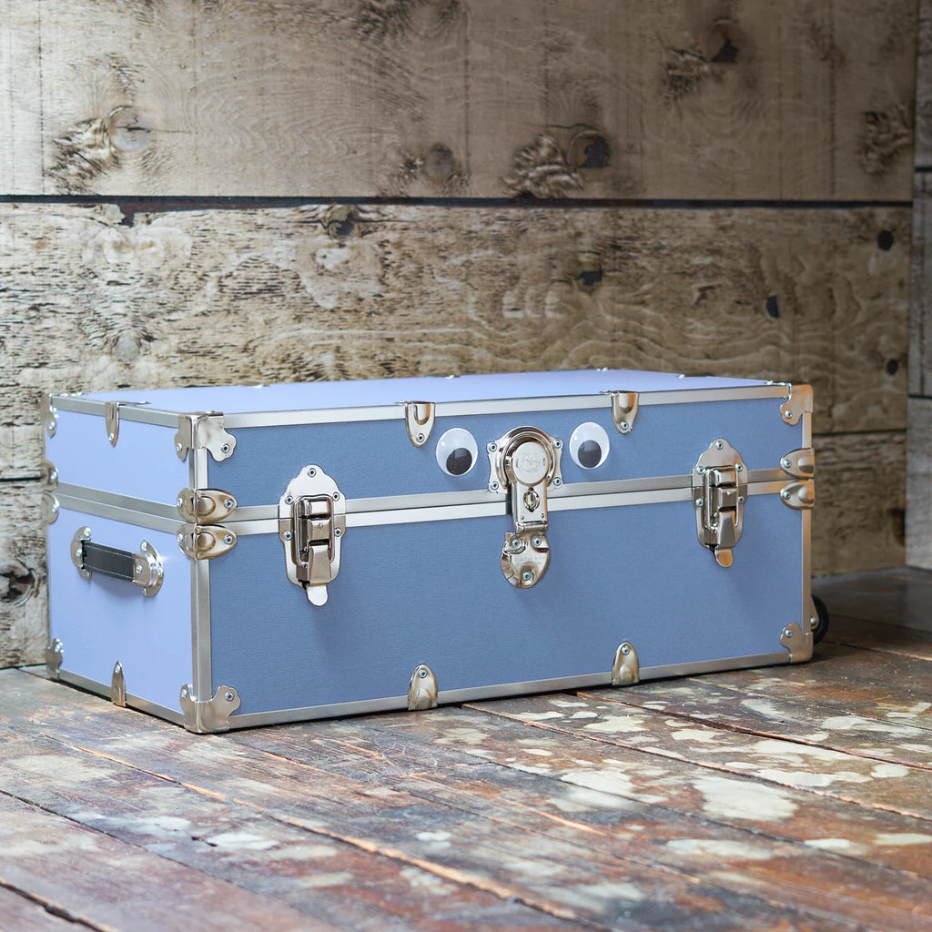 Large Leather Embossed Vinyl Trunk for Storage, 32"x18"x14" T9122