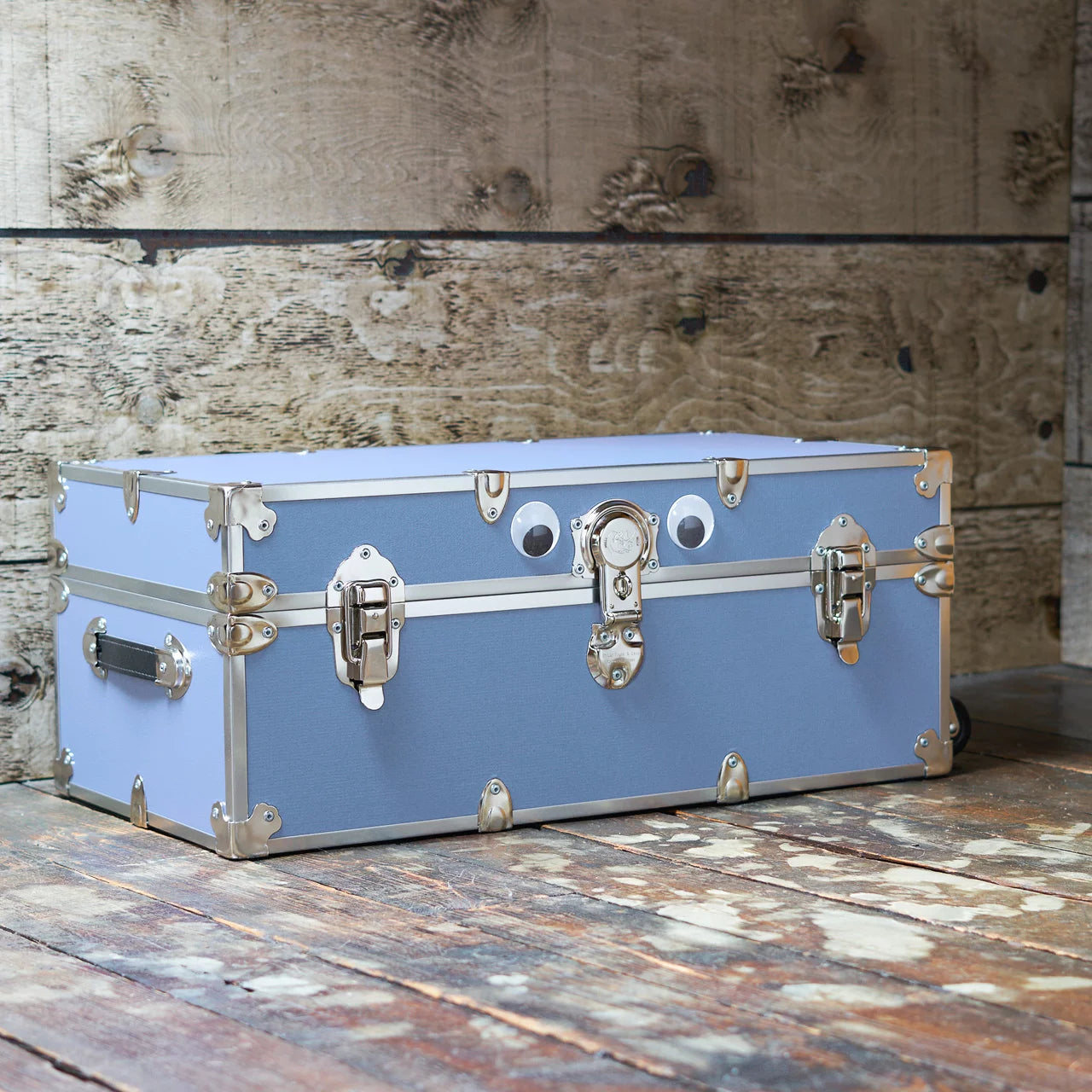 Large Leather Embossed Vinyl Trunk for Storage, 32"x18"x14" T9122