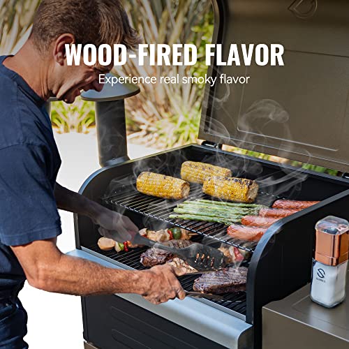 Wood Pellet Grill Smoker with PID Controller, 8-in-1 BBQ Grill, 572 sq in Cooking Area I257489