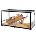 34 Gallon Reptile Tank, Glass Reptile Terrarium 24" x 18" x 18", Sliding Door, Top Ventilation, Cable Pass, Humidify Hole, Glass Reptile Cage Habitat for Bearded Dragon, Lizard, Snake, Gecko