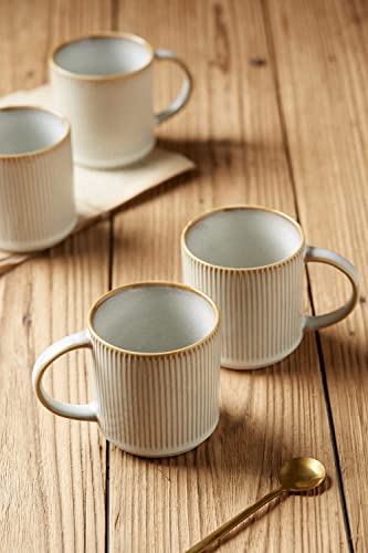 Coffee Mug Set for 6, 12 oz with Handle, Smoky Blue H570266