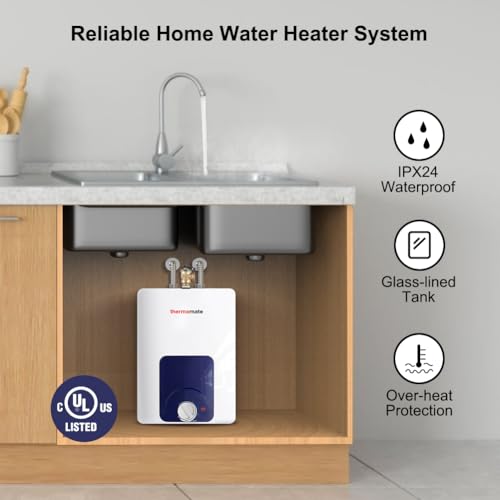 Mini Tank Water Heater Electric 2.5 Gallon Under Sink, 120V R631