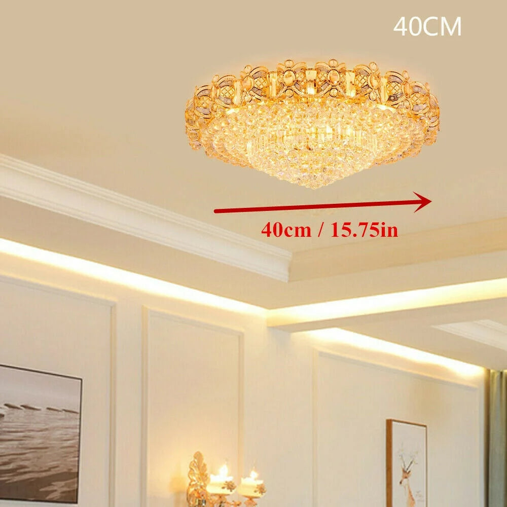 Modern Round LED Crystal Chandelier for Living Room E804