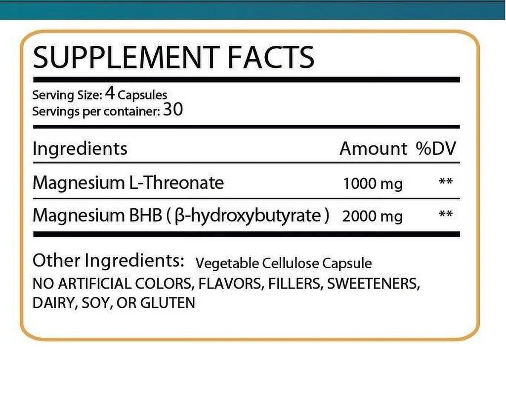 Magnesium Threonate & BHB Capsules, 120 Count O780699