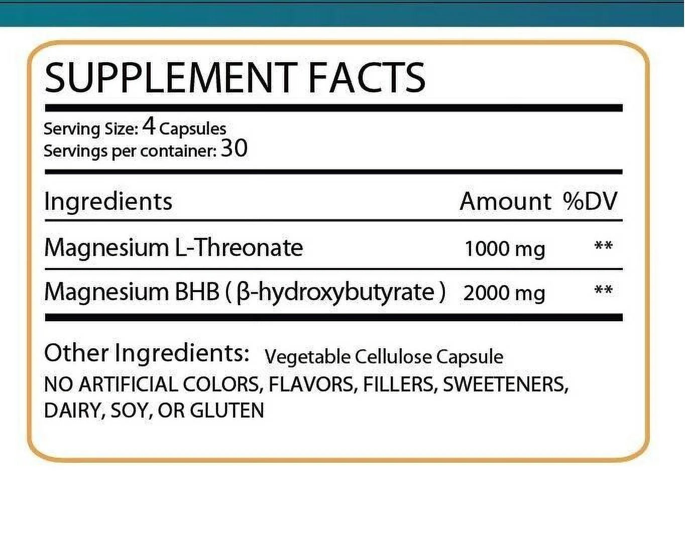 Magnesium Threonate & BHB Capsules, 120 Count O780699