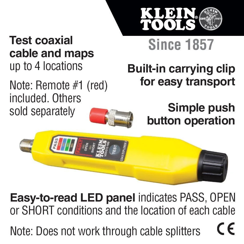 Coax Explorer 2 Tester with 1 Red Remote G2977
