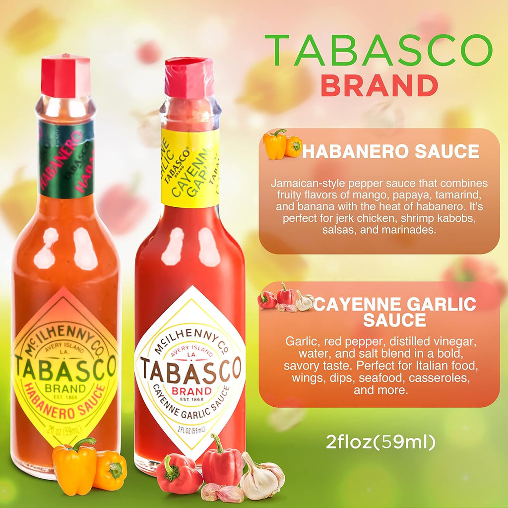 Hot Sauce Variety Pack 2oz Bottles, 5 Flavors Gift Set U1701